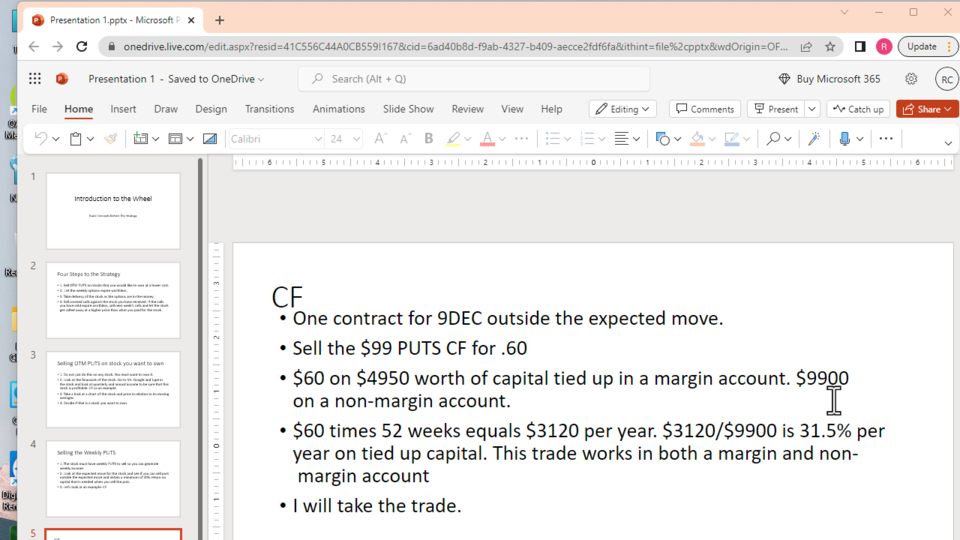 Wheel Strategy - December 5, 2022