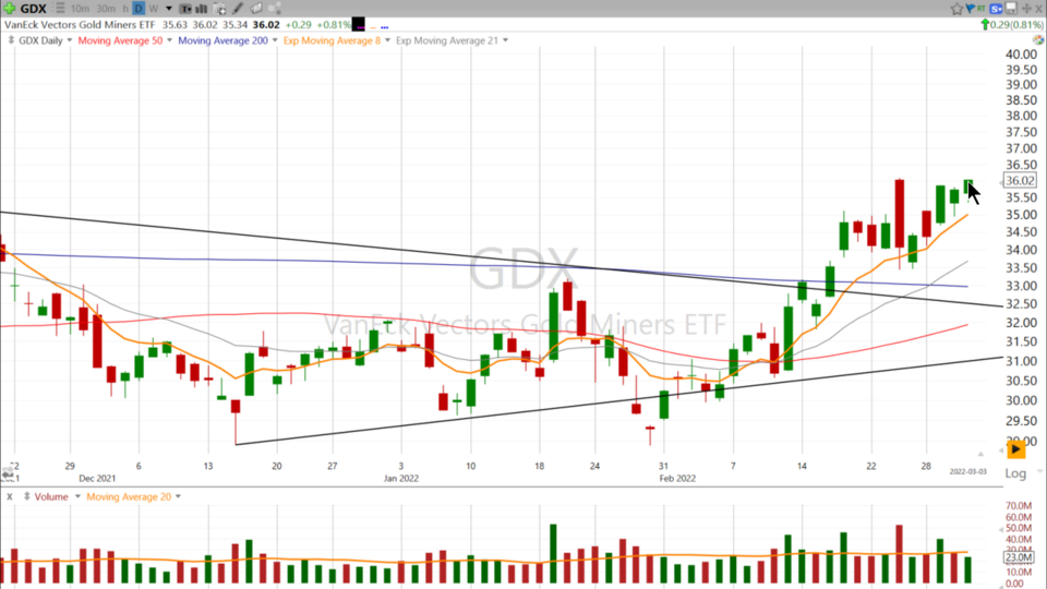 Scott doesn't think the Gold Trade is done just yet.. $GLD $GDX $AEM $NEM $WPM $FNV - March 3, 2022